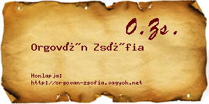 Orgován Zsófia névjegykártya
