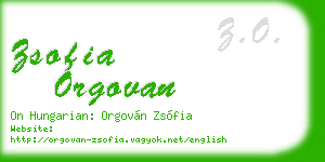 zsofia orgovan business card
