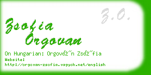 zsofia orgovan business card